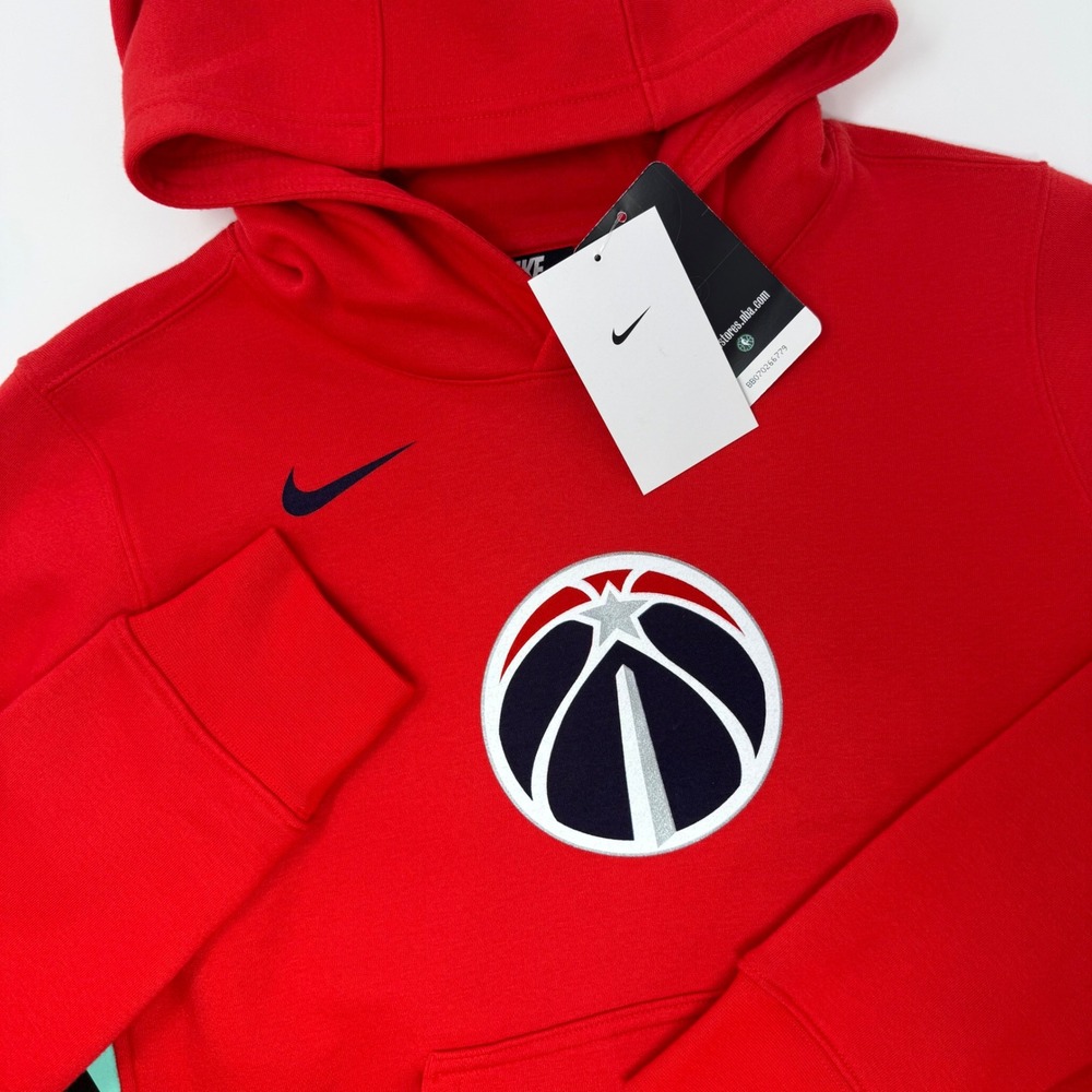 Nike Washington Wizards Youth‎ Red Basketball Hoodie Size Medium 10 12 NEW
